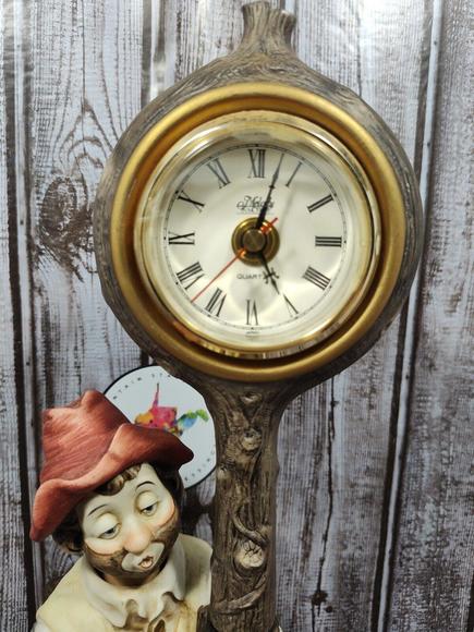 New 1993 Melody In Motion Willie The Golfer Handpaint Porcelin Bisque Clock NIB - Picture 7 of 13